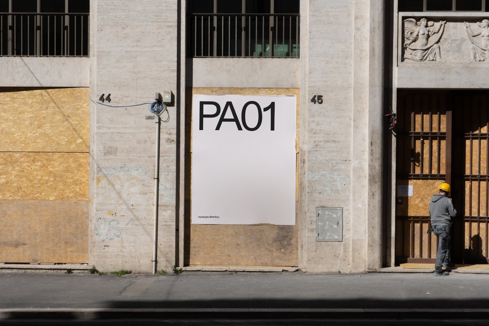 PA01 — Glued Poster